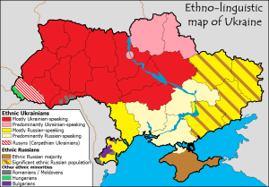 mapa linguistico de Ucrania