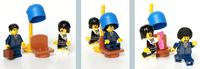 peluquera lego asusta