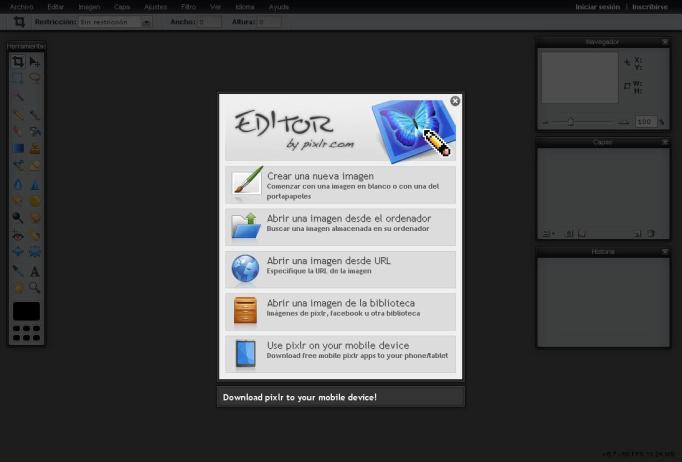 pixlr editor fotos gratis